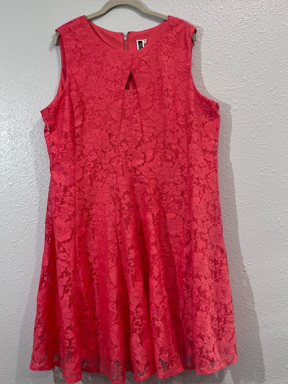 Julian Taylor Coral Pink Lace Dress Size 18W